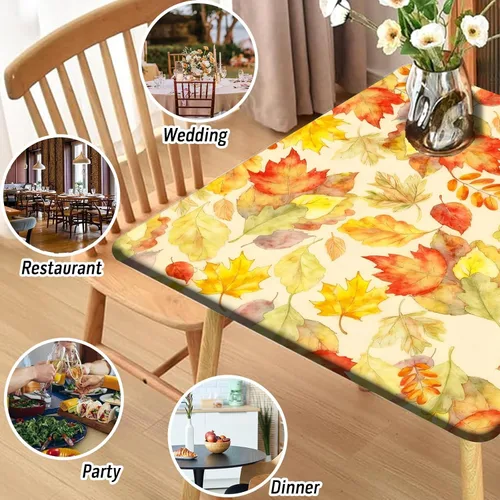Vista 121 de Mantel redondo ajustable con mantel elástico para exteriores, manteles elásticos redondos para mesas, manteles impermeables y lavables