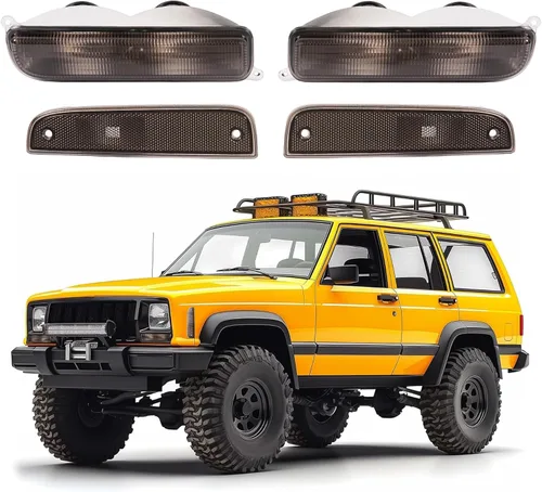 Vista 10 de ECOTRIC Luces de esquina + luces de señal compatibles con Jeep Cherokee XJ 1997-2001 solo luces de esquina transparentes y luces de señal