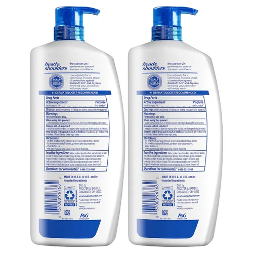 Vista 8 de Head & Shoulders Dry Scalp Care Champú anticaspa paquete doble, protección de 72 horas, aceite de almendras, 32.1 onzas líquidas cada uno