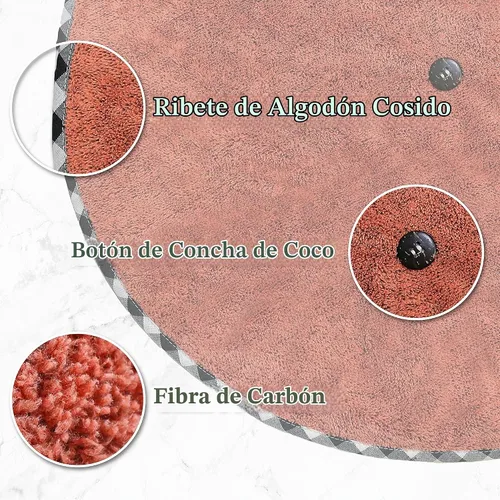 Vista 5 de myHomeBody Toallas de mano con bucles para colgar, ropa de limpieza de fibra de carbón absorbente con botón de cáscara de coco para cocina