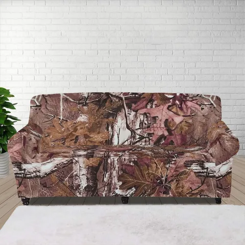 Vista 54 de ZOUTAIRONG Fundas elásticas para sofá con estampado de ramas de camuflaje 3D para sofá, funda para muebles de un solo cojín, decoración del hogar u