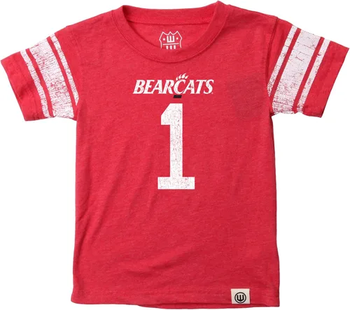 Vista 10 de Wes and Willy Camiseta de Manga Corta con Estampado de Jersey para Niños y Jóvenes Fanáticos del Deporte Universitario, Tallas 8-20 Vintage