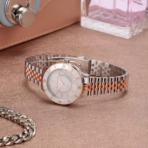 Vista 6 de Maserati Reloj Successo Solar Lady, hora y datos, reloj de cuarzo -R8853145504, Oro Rosa, Moderno