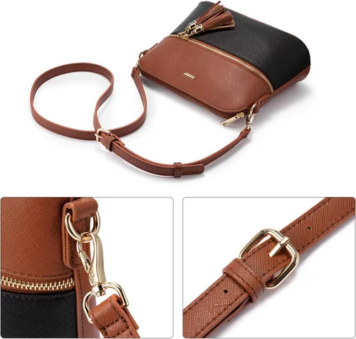 Vista 5 de LOVEVOOK Bolsos de mano para mujeres, bolsos de hombro, bolso tote, bolso satchel, bolso hobo, conjunto de bolso de 3 piezas