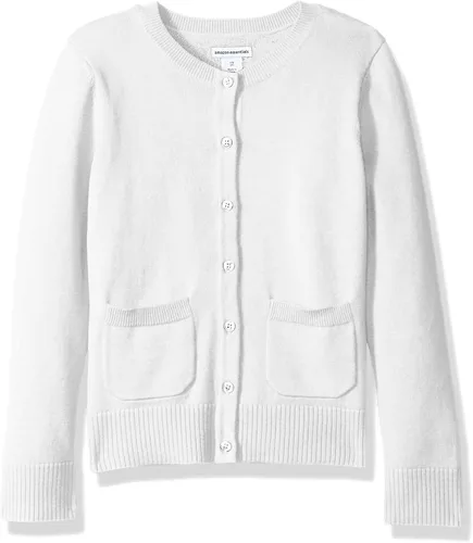 Vista 9 de Amazon Essentials - Cárdigan de uniforme para niñas, corte ajustado, cuello redondo Negro