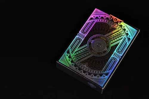 Vista 3 de Baraja de naipes de póquer de cobre aislante con papel de aluminio en la parte posterior con diseño personalizable
