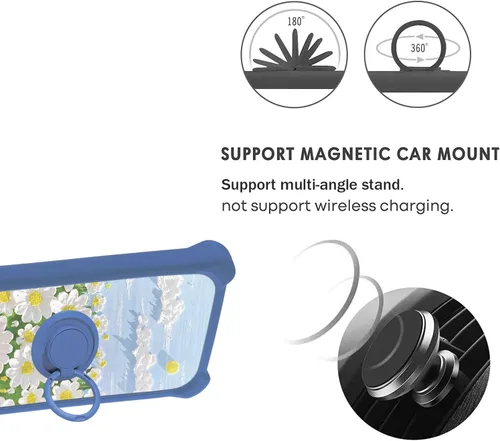 Vista 4 de ATT Motivate 2 - Funda compatible con ATT Motivate 2 con protector de pantalla de vidrio templado, policarbonato duro + silicona suave, soporte