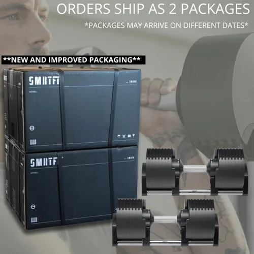 Vista 3 de SMRTFT NUOBELL Adjustable Dumbbells 5–80 lb Set Original NUOBELL Plateado