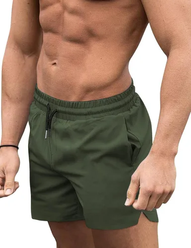 Vista 7 de COOFANDY Men's Swim Trunks Quick Dry Board Shorts Swimwear Bathing Suit Un negro