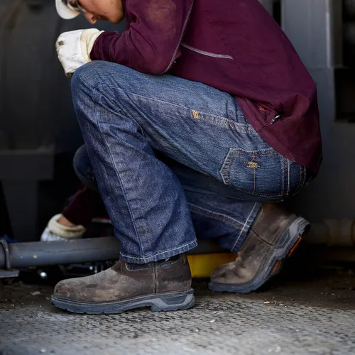 Vista 7 de Jeans para hombre Ariat, no Inflamable M5, ajuste entallado, corte recto