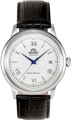 Vista 12 de Orient, "2da generación Bambino Ver. 2", reloj automático japonés, de vestir, de acero inoxidable y cuero para hombre