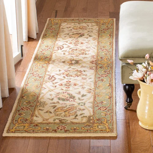 Vista 47 de SAFAVIEH Colección Antigüedades - Alfombra de 6' redonda, marrón y verde, hecha a mano, diseño oriental tradicional de lana, ideal para áreas