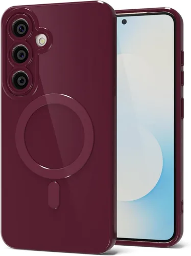 Vista 159 de Svanove Funda magnética de silicona para Samsung Galaxy S22, compatible con Magsafe, bonita funda para mujer, goma de gelatina brillante delgada