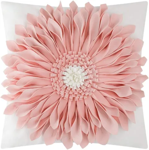 Vista 10 de OiseauVoler Fundas de almohada hechas a mano de 18 x 18 pulgadas, fundas de cojín de girasol 3D azules, fundas de almohada decorativas para sofá
