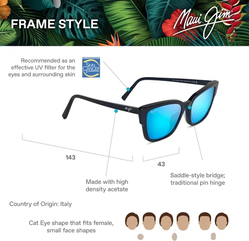 Vista 22 de Maui Jim Gafas de sol polarizadas Kou Cat Eye para mujer