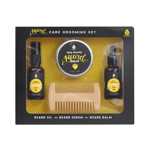 Vista 6 de Pursonic Fathers Day Beard Kit Gifts For men - Care Grooming Set-Ultimate - Beard Grooming Kit For Men - Beard Comb, Beard Oil,Beard Balm & Beard
