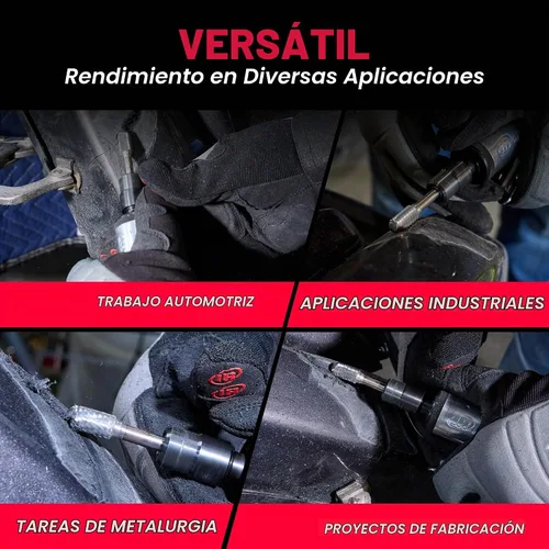 Vista 5 de Ingersoll Rand 307B 1/4" Amoladora neumática con troquel recta, 28,000 RPM, 0.25 HP, construcción de rodamiento de bolas, bloqueo de seguridad