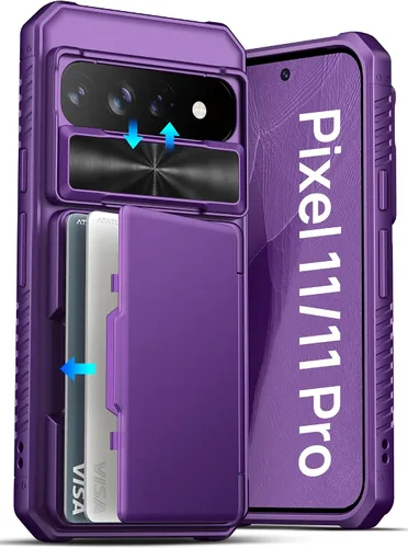 Vista 27 de ATATOO Funda tipo cartera para Google Pixel 10 Pro XL, tarjetero integrado (3-5 tarjetas) [bloqueo RFID] y cubierta de cámara deslizante, protección