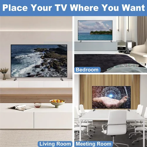 Vista 6 de Soporte base de TV para TCL Roku Smart TV, patas de TV para TCL TV, patas de soporte de TV TCL, para 28 32 40 43 49 50 55 65 pulgadas TCL TV patas