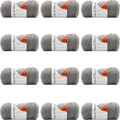Vista 24 de MICHAELS Paquete de 12: Hilo sólido Soft Classic™ de Loops & Threads®