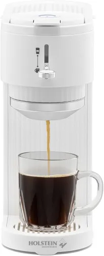 Vista 25 de Holstein Housewares Cafetera personal con taza de viaje de 14 onzas, máquina compacta de un solo toque con filtro reutilizable, apagado automático