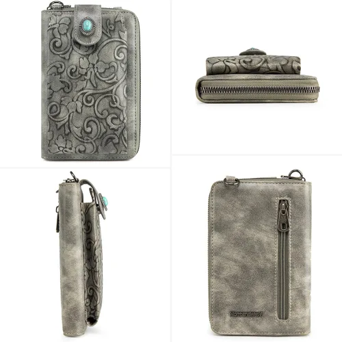 Vista 3 de Montana West Bolsos cruzados pequeños occidentales para teléfono celular para mujer