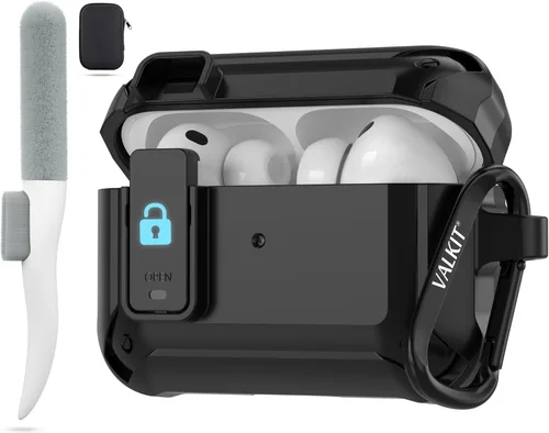 Vista 41 de for Airpods Pro 2 Case Cover with Magnetic Lock Lid, Black
