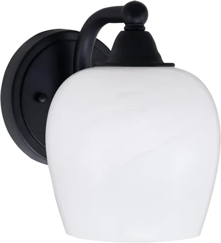 Vista 13 de Toltec Lighting Paramount - Aplique de pared de 1 luz, lámpara de pared para interiores, regulable, compatible con LED de base media, acabado