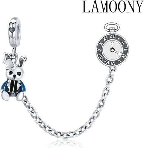 Vista 2 de Cierre de clip de plata esterlina para pulsera Pandora Charm
