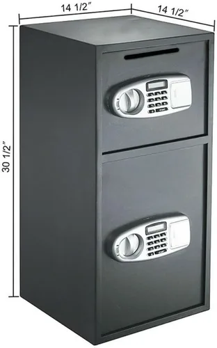 Vista 3 de Digital doble puerta pistola caja de seguridad caja fuerte caja fuerte caja de seguridad de oficina de efectivo por Empire Discount