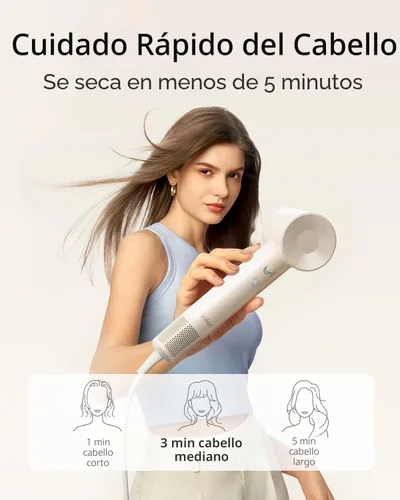 Vista 2 de Secador de Pelo Laifen SE Lite, Secador de Pelo Iónico Negativo con Motor Sin Escobillas de 100,000 RPM para Secado Rápido, Secador de Pelo de Alta