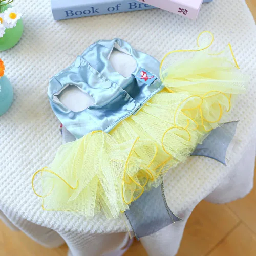 Vista 87 de ANIAC Daisy Vestidos para Perros Pequeños Hembra con Anillo para Correa, Nudo de Lazo Vestido de Boda para Cachorra, Traje de Gato de San Valentín