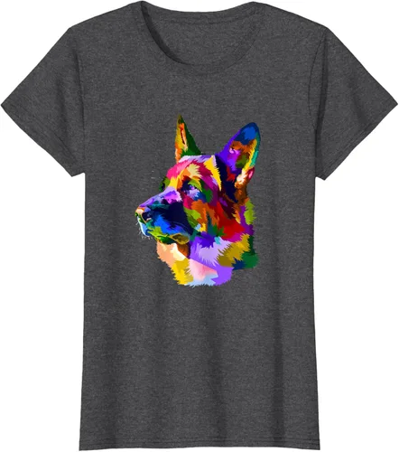 Vista 6 de Camiseta para dueño de perro de pastor alemán, Negro