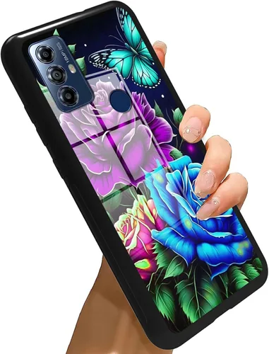 Vista 134 de Funda para Motorola Moto G Stylus 5G 2021 de vidrio templado, funda negra con diseño de mujer negra africana para mujeres y hombres, antiarañazos, a