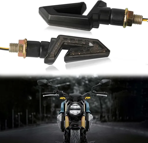 Vista 3 de JMTBNO 4 luces intermitentes universales para motocicleta, 15 luces LED intermitentes compatibles con Honda, Yamaha, Suzuki, Street Sports Bike Dirt