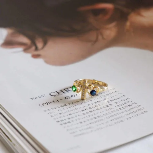 Vista 6 de Anillo de pureza cristiana para adolescentes y niñas, anillos de cruz para mujeres, joyería cristiana con pulgar de amor, anillo de plata de ley