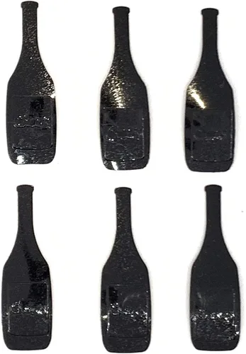 Vista 3 de Botella de champán de confeti negro - Paquete al por menor #9285 QS0