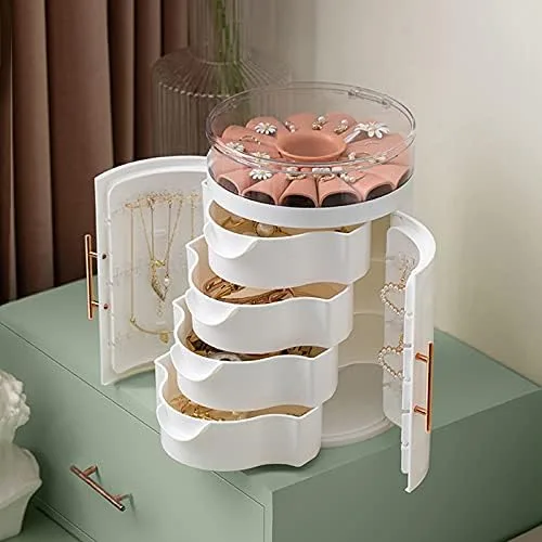 Vista 6 de PHILISENMALL Cosmetic Case Cases Sundries Case Safe and Durable Material for Cosmetic Jewelry Storage