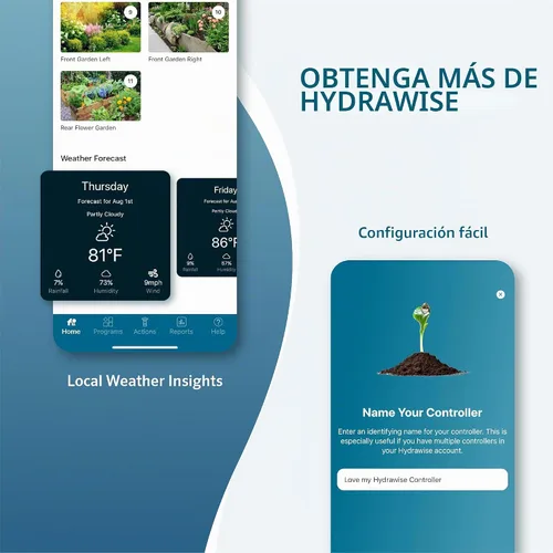 Vista 5 de Hunter Hydrawise HPC400 Controlador de Riego Inteligente con WiFi para Céspedes y Jardines, 4 Zonas, Expandible a 16 Zonas, Basado en el Clima