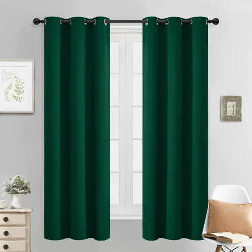 Vista 57 de Yakamok Cortinas opacas para dormitorio, aislamiento térmico, cortinas de oscurecimiento de habitación para sala de estar, juego de 2 paneles