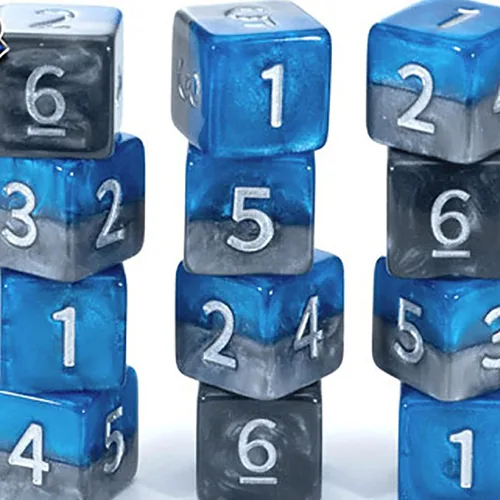 Vista 3 de Gate Keeper Games & Dice The Heir Dice Pack – Juego de dados de 12 piezas, Gate Keeper Games, 12d6 azul y gris D6