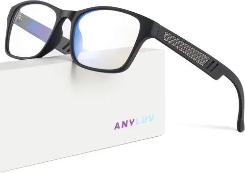 Vista 11 de ANYLUV Blue Light Blocking Glasses for Men Women Lightweight Computer Gaming Glasses Anti Eye Strain Rectangle Frame