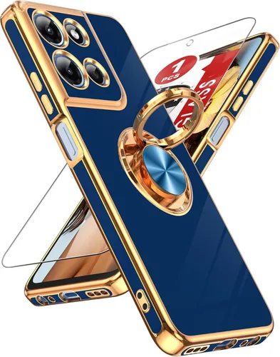 Vista 82 de LeYi Funda para iPhone XR: con Protector de Pantalla de Vidrio Templado [Paquete de 2] Soporte de Anillo Giratorio de 360°, Soporte Magnético