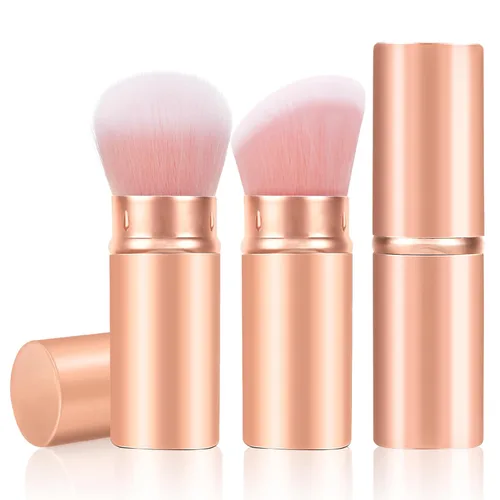 Vista 9 de Brochas de maquillaje retráctiles, paquete de 2 brochas de maquillaje de Negro