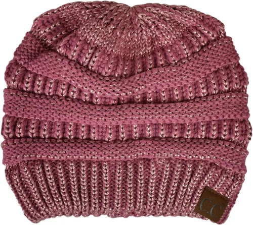 Vista 9 de C.C Trendy Warm Chunky Soft Stretch Cable Knit Beanie