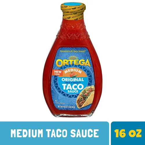 Vista 3 de Ortega Salsa Original Para Tacos, Mediana, 16 Onzas