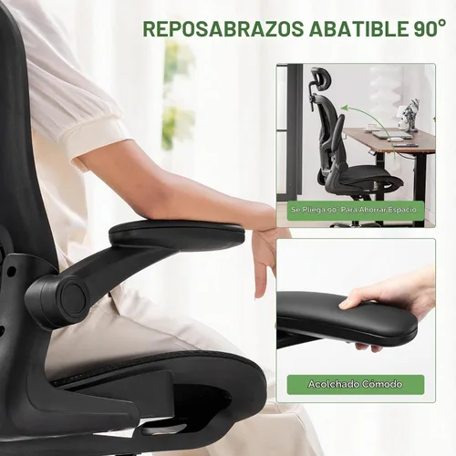 Vista 5 de GTPLAYER Silla de oficina, silla de escritorio ergonómica para el hogar con malla de respaldo alto, sillas de escritorio de malla para computadora