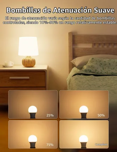 Vista 2 de Lepro Bombillas LED regulables equivalentes a 100 W, 14 W, 1500 lúmenes, blanco cálido suave 2700 K, base media estándar A19 E26, certificación UL