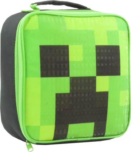 Vista 3 de Minecraft Lunchbox Kids Boys (bolsa de almuerzo escolar, botella de agua, olla), talla única