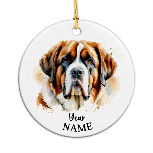 Vista 18 de Adorno de Navidad personalizado para perro Airedale, adorno de cerámica para hombres y mujeres, adornos de cerámica personalizados para perros